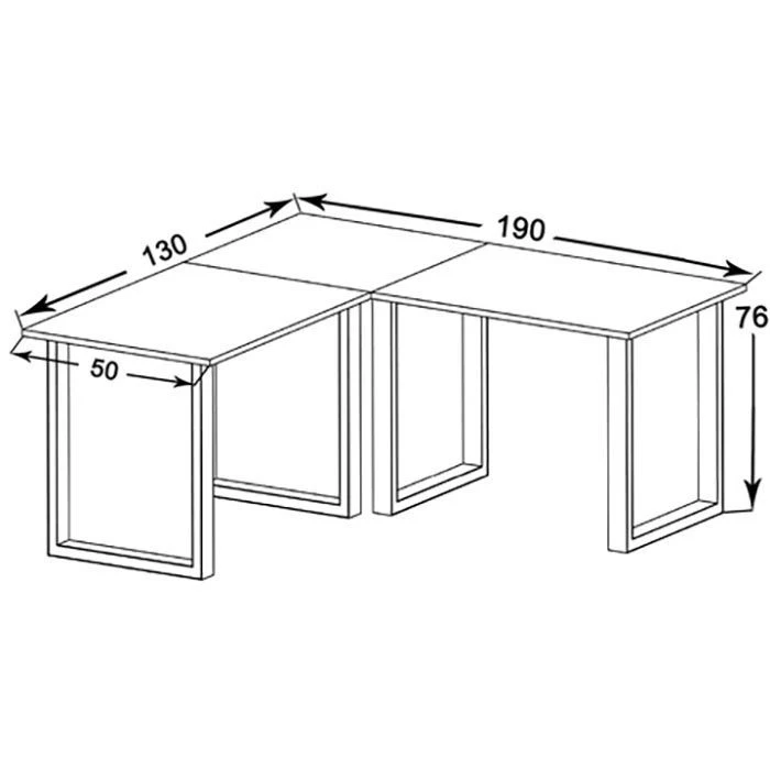 VCM Schreibtisch Lona, 916408, Grau, Maße: 190 X 130cm, L-Form 5 VCM Schreibtisch Lona, 916408, Grau, Maße: 190 X 130cm, L-Form – Bild 3