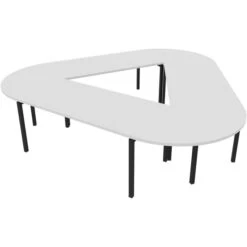 Quadrifoglio Konferenztisch Idea, Dreieckig, 320 X 73 X 298cm, Weiß / Dunkelgrau