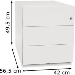Bisley Rollcontainer Note, Metall, Weiß, Mit 3 Schüben, Abschließbar -Kerkmann-Shop d78fe7f560be2d72fbf324db9bf2c97e109eed6e rollcontainer bisley note metall weiss