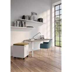 Quadrifoglio Schreibtisch Idea+ 01, Ulme / Weiß, Maße: 180 X 80cm -Kerkmann-Shop ddc2da42da0523d4d4f561f414278e3a59c6c90a schreibtisch quadrifoglio idea plus 01 ulme weiss