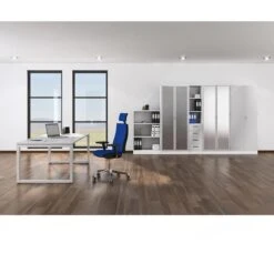 Hammerbacher Schreibtisch R-Serie, Weiß, Höhenverstellbar, 200 X 65-85 X 100cm -Kerkmann-Shop e46dfeda97cf6a69f4ea20f415e3e2b34aec158f schreibtisch hammerbacher r serie weiss