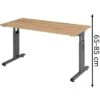 Hammerbacher Schreibtisch O-Serie, Asteiche, Verstellbar, 140 X 65-85 X 67,2cm, Mini Office -Kerkmann-Shop e559068c27d6aa612e830efabf87acb0b14a9adb schreibtisch hammerbacher o serie asteiche