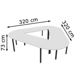 Quadrifoglio Konferenztisch Idea, Dreieckig, 320 X 73 X 298cm, Weiß / Dunkelgrau 7 Quadrifoglio Konferenztisch Idea, Dreieckig, 320 X 73 X 298cm, Weiß / Dunkelgrau -Kerkmann-Shop eb13671ffbe0f282e59717e9842431771fa045e9 konferenztisch quadrifoglio idea