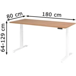 Hammerbacher Schreibtisch XDKB 19, Nussbaum, Elektrisch Höhenverstellbar, 180 X 64-129 X 80cm -Kerkmann-Shop eb7e5294bbe85c154716208a34d8a756f2ca464c schreibtisch hammerbacher xdkb 19 nussbaum