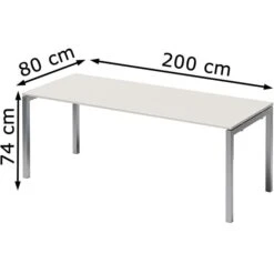 Bisley Schreibtisch Cito, DUF2008GW355, Weiß, Maße: 200 X 80cm -Kerkmann-Shop f0a089a1904932fd480c14cf4c388a24eb5d59ce schreibtisch bisley cito duf2008gw355 weiss