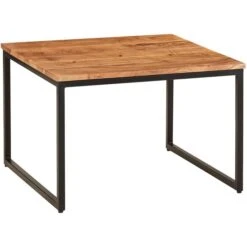 Wohnling Couchtisch WL6366, Akazie, Aus Massivholz, 60 X 41 X 60cm, Quadratisch