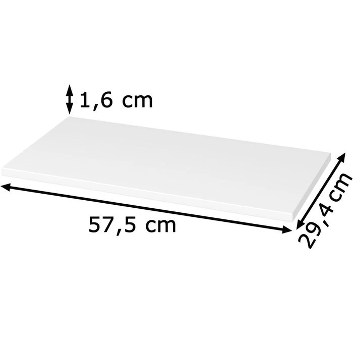 Hammerbacher Fachboden 1752F, 57,5 X 29,4 X 1,6cm, Weiß 5 Hammerbacher Fachboden 1752F, 57,5 X 29,4 X 1,6cm, Weiß – Bild 3