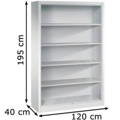 CP-Möbel Aktenregal Acurado C2000, Aus Metall, 5 Ordnerhöhen, 120 X 195 X 40cm, Lichtgrau -Kerkmann-Shop fb7a2e648bef66441552aafab9fef46fff96f731 aktenregal cp moebel acurado c2000 aus metall